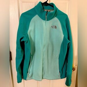 The North Face Teal & Mint Fleece Zip Jacket Women’s Size L